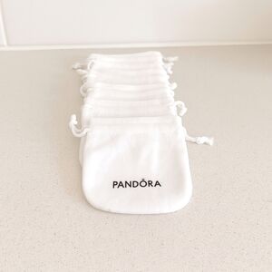 Set Of 5 Pandora Anti-Tarnish Jewelry Drawstring Pouches NWOT